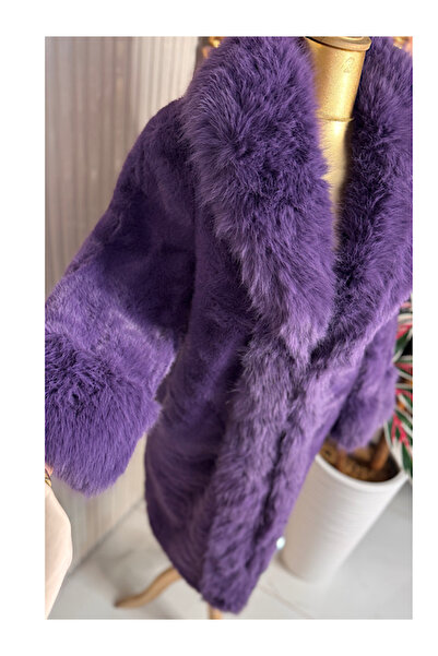 ŞEHRAZAT BUTİK Tasarım Mor Kürk
