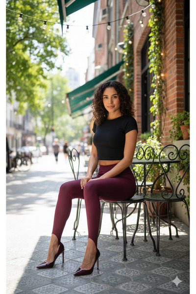 MUG collection Women's Fuzo Leggings with Ribbed Detail