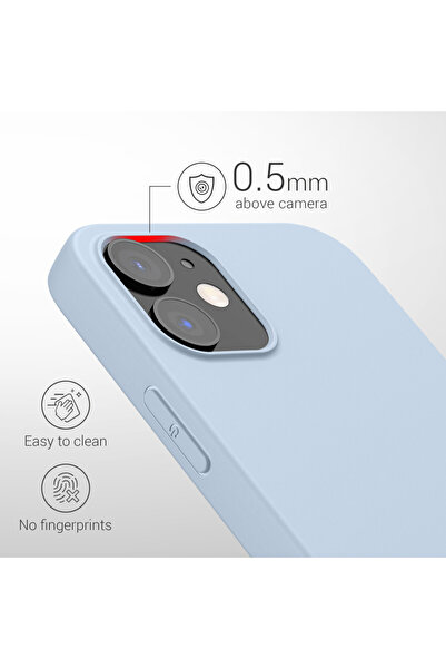 KWmobile Case for Apple iPhone 12 / iPhone 12 Pro, Silicone, Blue, 53938.58