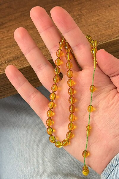 TESBİHKENTİ Gold Yellow Mahmut Başkale Series Fire Amber Prayer Beads