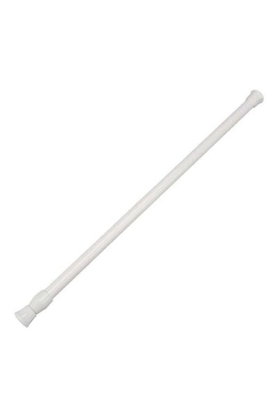 Generic Extendable Telescopic Spring Curtain Rod White 40-70centimeter