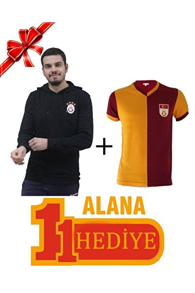 Galatasaray Orijinal Siyah Sweatshirt Metin Oktay T-Shirt Hediyeli