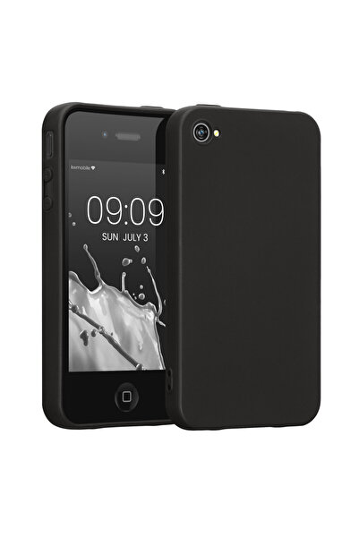 KWmobile Case for Apple iPhone 4 / iPhone 4s, Silicone, Black, 10719
