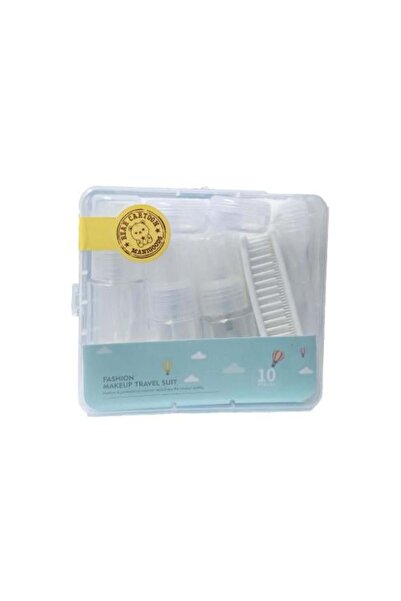 minigood 10-Piece Empty Travel Bottles Set with Face Towel and Comb