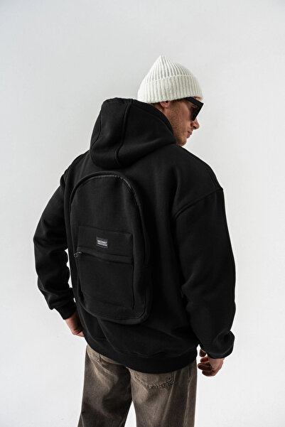 go gang own Basebag Hooded Sweatshirt with Zipper and Backpack Detail