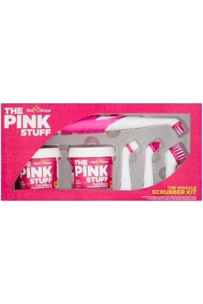Stardrops مجموعة فرك ميراكل من ذا بينك ستاف - معجون تنظيف مع 2 فرشاة كهربائية...