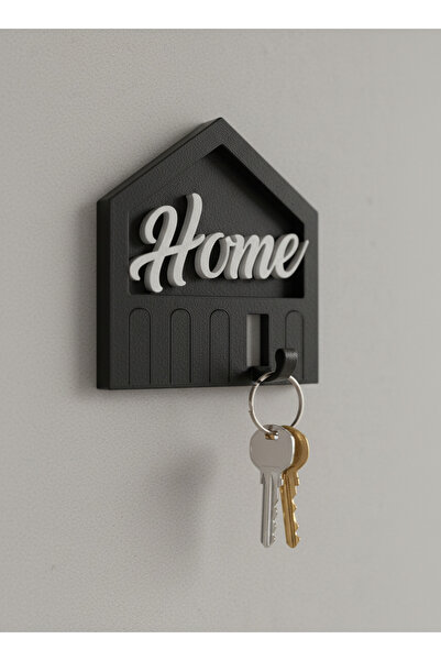 Decorstation Μπρελόκ με μαύρη επιφάνεια για το σπίτι – Μοντέρνα θήκη για κλειδιά (5 κρεμάστρες)