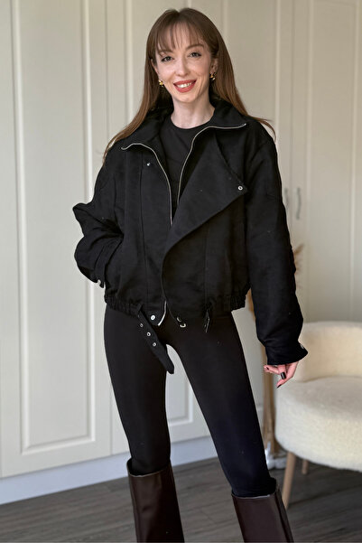 Dilay Gökoğlu Butik Suede Biker Jacket