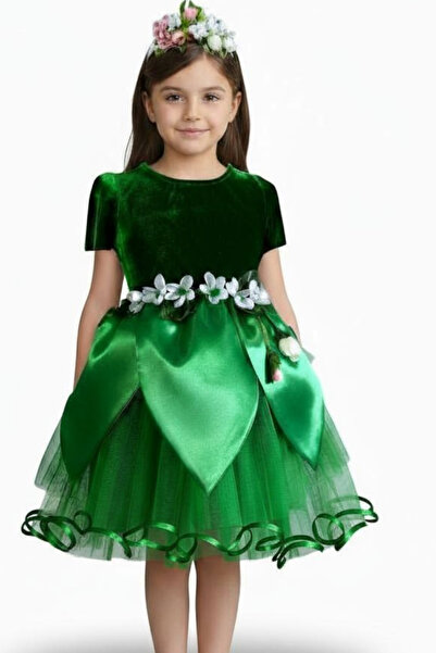 OEM Girls' fairy dress, spring green, celebration