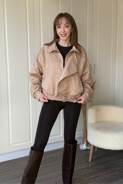 Dilay Gökoğlu Butik Suede Biker Jacket