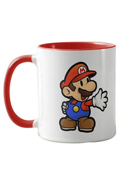MECKSA Mario Printed Mug Red Handle 350ml