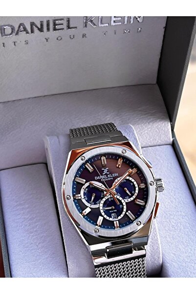 Daniel Klein Men's Wristwatch 30 Meters Water Resistant Steel Band + Bracelet Gift Vs.Blkt.0688