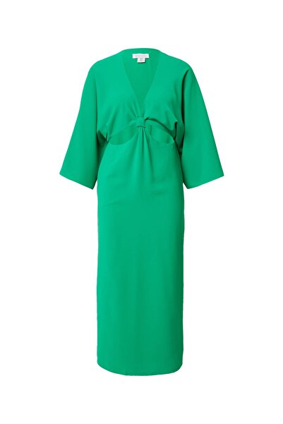 Warehouse Crepe Knot Cut Out Maxi Dress Women