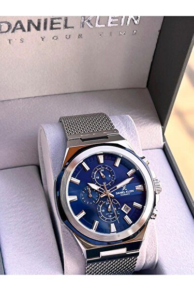 Daniel Klein Men's Wristwatch 30 Meters Water Resistant Steel Band + Bracelet Gift Vs.Blkt.0682