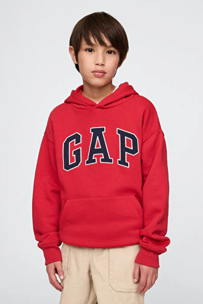 GAP Boy's Relaxed Logo Hooded Sweatshirt
