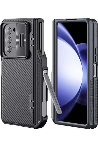 TheMohrim جراب Z Fold 5 مع حامل قلم S، وحامل معدني مخفي وغطاء منزلق للكاميرا،...