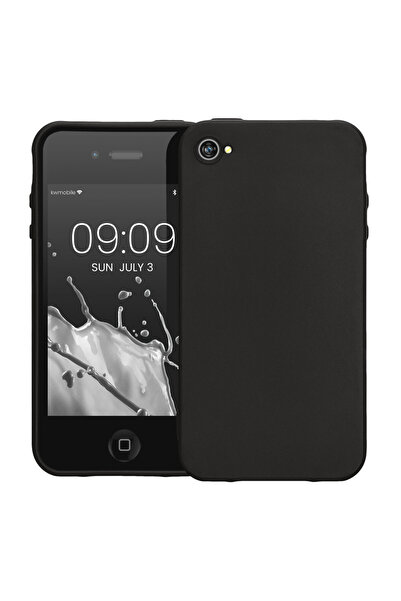 KWmobile Case for Apple iPhone 4 / iPhone 4s, Silicone, Black, 10719