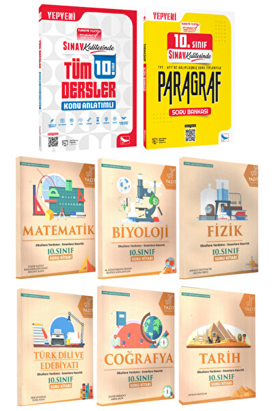 Sınav Yayınları 10. Sınıf Tüm Dersler Konu Anlatımlı+ Paragraf Soru Bnkası+ P...