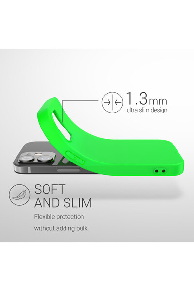 KWmobile Case for Apple iPhone 12 / iPhone 12 Pro, Silicone, Green, 53939.44