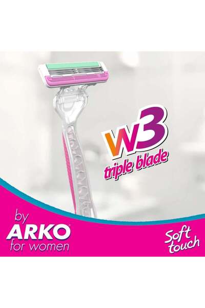 ARKO Soft Touch W3 Women's Razor Blades with Aloe Vera & Argan - 2 pieces