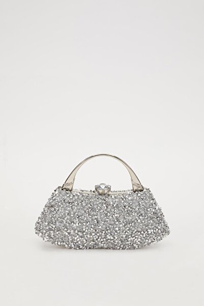 Levidor Mini Silver Stone Evening Dress Handbag 930184