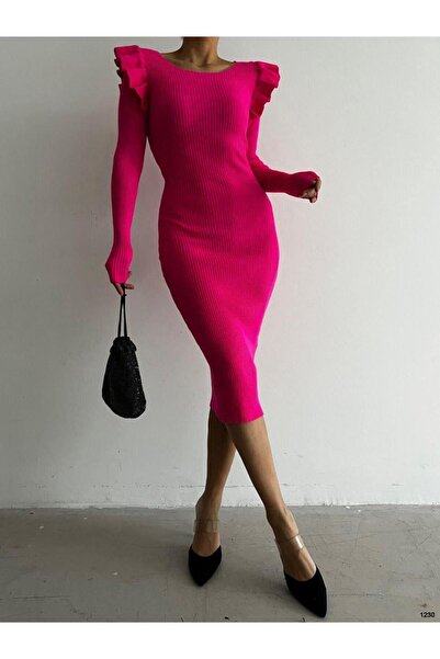 Modafeminen Triko elbiseTR0230 FÜŞYA
