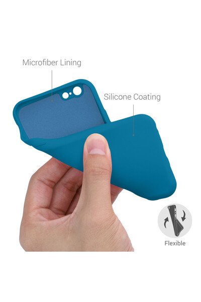 KWmobile Case for iPhone 6 / iPhone 6s, Silicone, Blue, 49980.224