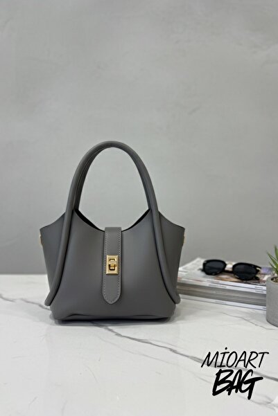 MioArt Tote Mini Hand and Shoulder Bag with Lock Detail