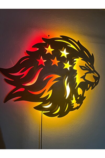 Aslan 5 yıldızlı Led Işıklı Tablo