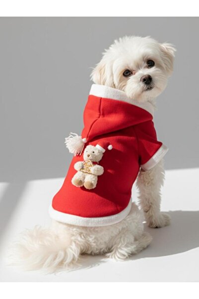 Kemique زي الكلب الأحمر لعيد الميلاد من سنو بير |   بغطاء رأس سويت شيرت بولار...