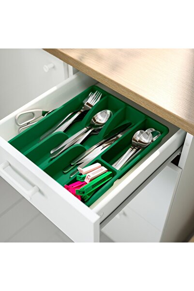 IKEA SMÄCKER cutlery tray, bright green, 31 x 26 cm
