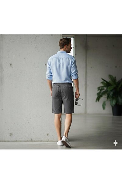 STITCH by MH Men's Solid Cotton Outdoor Shorts-Anther- 21 Year