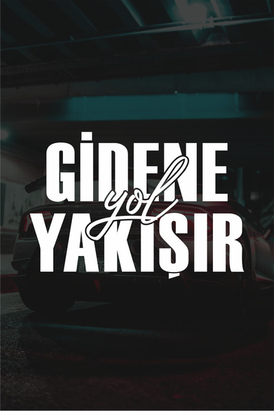 Quart Aksesuar 15 X 10 Cm Gidene Yol Yakışır Oto Sticker Araba Cam Yazısı Sti...