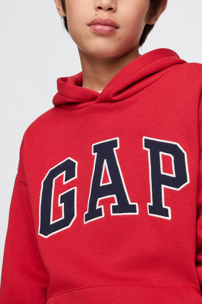 GAP Boy's Relaxed Logo Hooded Sweatshirt