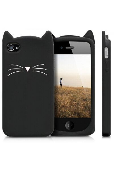 KWmobile Case for Apple iPhone 4 / iPhone 4s, Silicone, Black, 16131.02