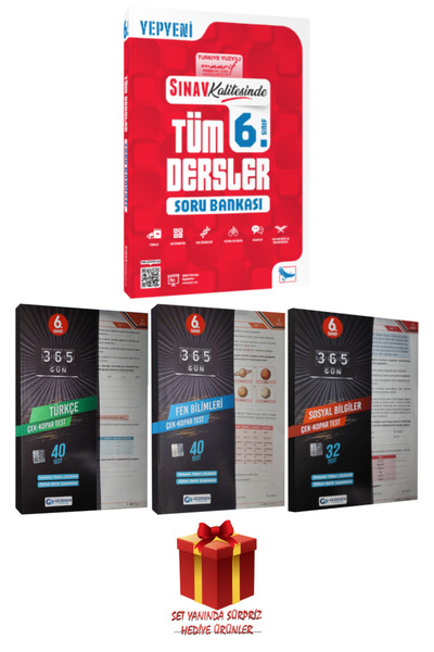 Sınav Yayınları Sınav 6. Sınıf Tüm Dersler Soru Bankası+ Türkçe - Fen Bilimle...