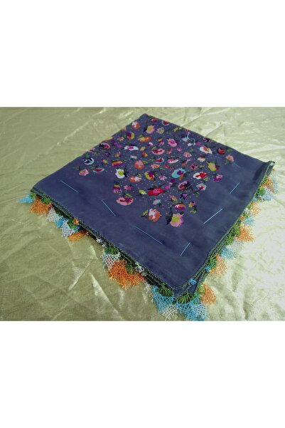 Cenk Ve Reyhan Handmade Needlework Writing, Scarf, Yemeni, Mevlit Shawl, Gift with 4 Edges Embroidered