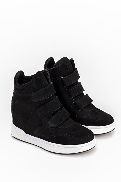 Mamito Ayakkabı Izabella Velcro Internal Hidden Heel Half Boots