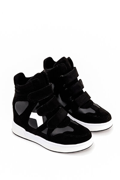 Mamito Ayakkabı Izabella Velcro Internal Hidden Heel Half Boots