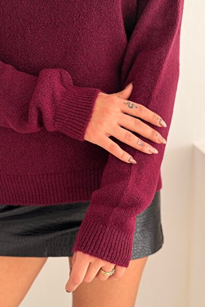 Noi Belis Ribbon Detailed Soft Textured Knitwear Sweater Aw25Kz0077