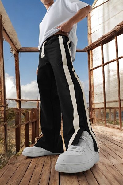 COCOPELLI Men's Side Stripe Regular Fit Casual Sweatpants Coc1498-9900