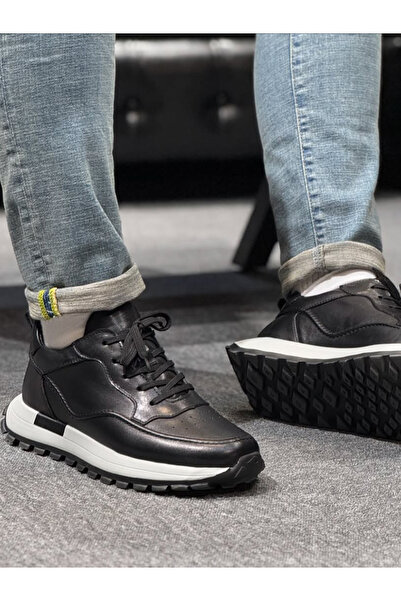 Avni Ceylan Men's Casual Leather Sneaker Orthopedic Imported Sole