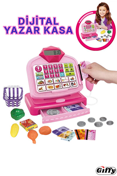 giffy Oyuncak Sesli Ve Işıklı Dokunmatik Barkod Okuyuculu Hesap Makineli Meyv...