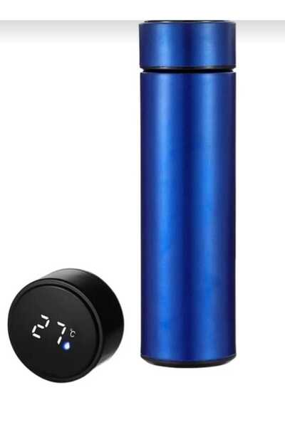 BTİCARET Dereceli Akıllı Çelik Termos (1 Adet) | LED Isı Göstergeli 500 ml Pa...