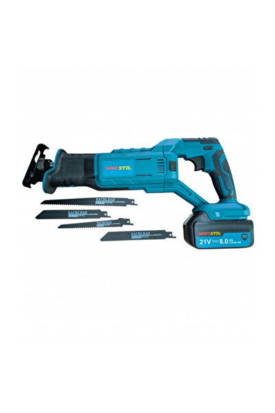 German Meister WERSTIL Sabre Saw, 21V 8Ah, with 2 Batteries + 5 Gift Blades