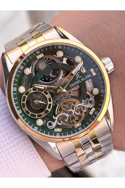 Daniel Klein Automatic Men's Wristwatch 30 Meters Water Resistant Steel Band + Bracelet Gift Vs.B