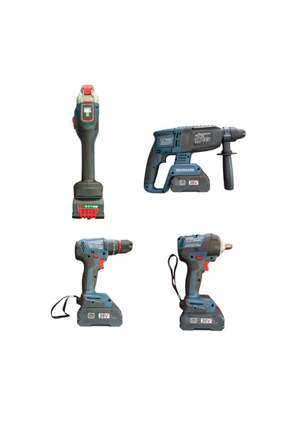 German Meister 4-in-1 Kit, 36V 8Ah with 3 Batteries