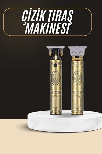 UCUZTEKNO Tıraş Makinesi Şarjlı Çizik Tıraş Paslanmaz Çelik Bıçaklı 4 Taraklı