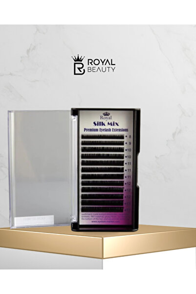 Royal Premium Silk Eyelash Extensions, CC Curl, 0.085 mm, Mixed Lengths, 12 Rows