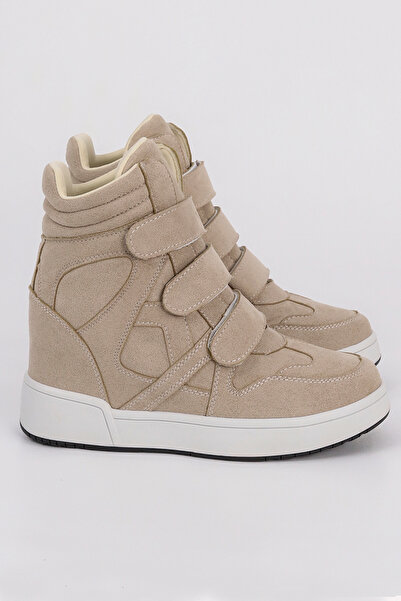 Mamito Ayakkabı Izabella Velcro Internal Hidden Heel Half Boots